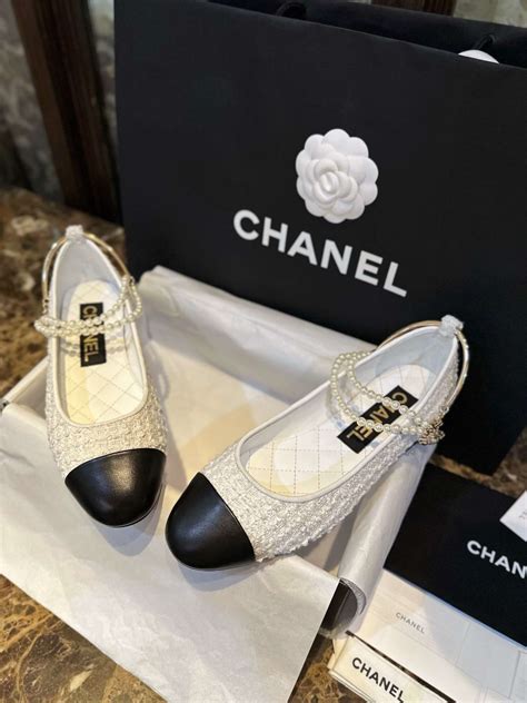 chanel ballet flats with ankle chain|chanel ballet flats.